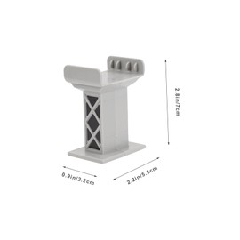 Toyvian 6pcs Train Pier Train Bridge Pier Train Table Accessories Train Bridge Supports Train Bridge Riser Wood Suspension Bridge Rail High Level Blocks Fun Toys Child Wooden Model Plastic