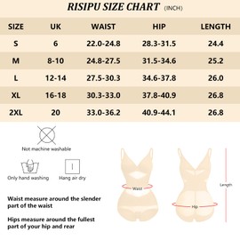 Risipu Shapewear Bodysuit for Women | Tummy & Waist Control Body Shaper | Butt Lifter | Adjustable Strap | High Elasticity Chest Support (Skin color, L)
