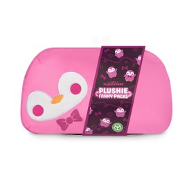 TeeTurtle Plushiverse - Plushie Fanny Pack - Valentine’s Day - Cute Kawaii Purple Penguin - Novelty Hip Waist Crossbody Bag