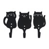 Synovana Cat Hooks Wall Mount, Cat Iron Wall Hooks Decorative