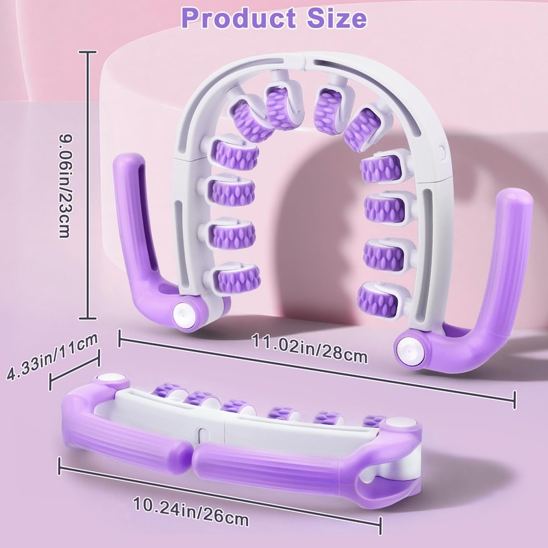 Cellulite MassagegeräT,360°Abdeckung Massagegerät Massageroller Roller,Lymphdrainage Gerät, Abnehmbarer Rollengriff,Cellulite Roller füR