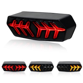 QUASCO LED Brake Tail Light with Turn Signals Motorcycle Taillight Compatible with Honda Grom MSX125 CB650F CB650R CBR650F CTX700N, Smoked Lens