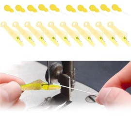 LilaLemon 20pcs Fish Mouth Sewing Machine Needle Threader, Automatic Sewing Needle Easy Fish Type Threader, Craft Supplies Accessories for Sewing DIY