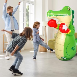 47" Kids Punching Bag, Inflatable Bopper Boxing Bag, Bounce Back Bag Gift for Kids, Boys and Girls