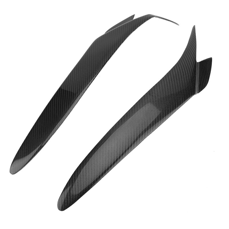 1 Pair Car Real Carbon Fiber Headlight Eyebrow Eyelid Trim