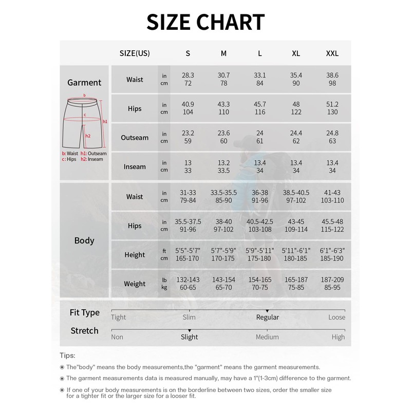 ARSUXEO Cycling Shorts Men's MTB Shorts Without Padding Cycling Shorts