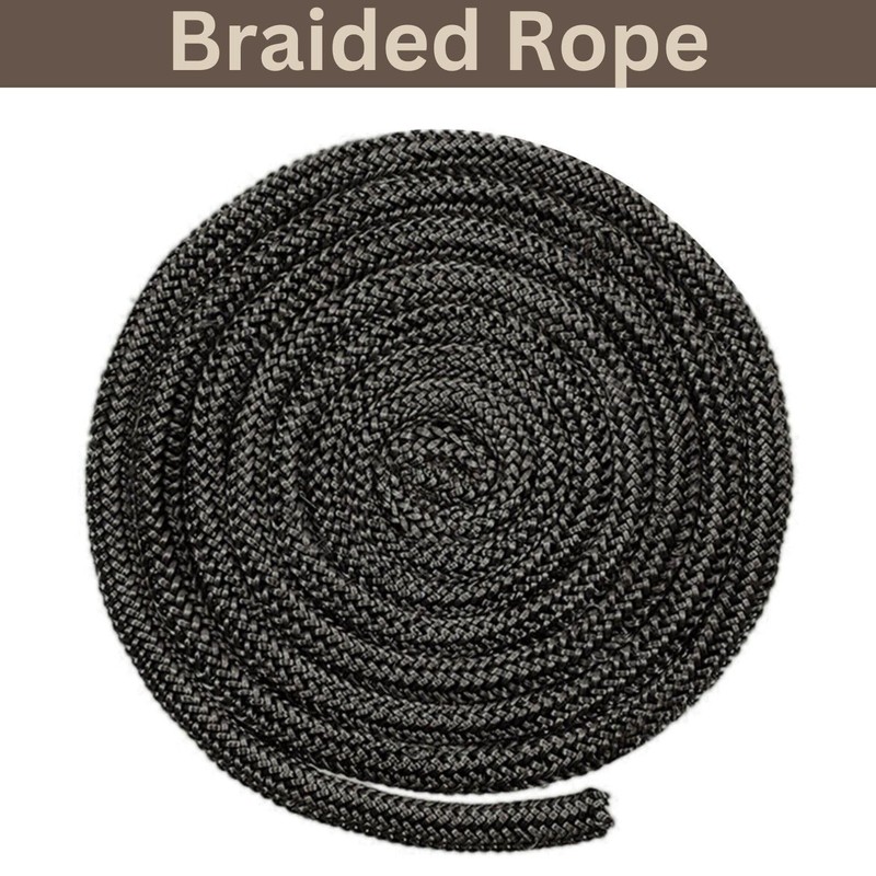 VITCAS 8mm 2m Black Stove Fire Rope for sealing Jointing