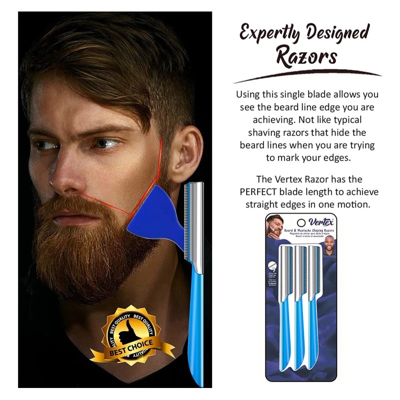 Barba Bigoteado Borde Recto Afeitar Hombre Barba Barba Edger