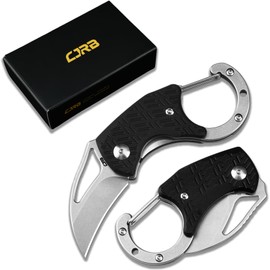 CJRB Anansi Mini EDC Folding Utility Knife, Compact Keychain Box Cutter with 1.61'' AR-RPM9 Steel G10 Handle, EDC Gadgets for Men Him Everyday Carry (1964)