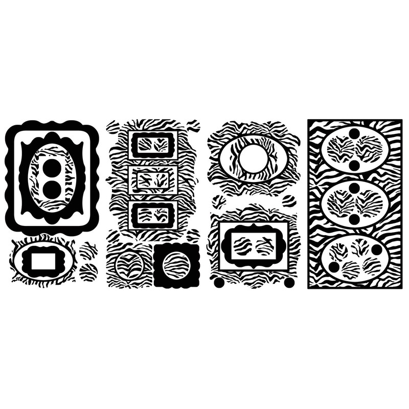 RoomMates Zebra Frames Peel and Stick Wall Decals