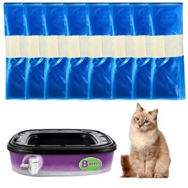 Cat Litter Refills Bag, Litter Refills Bag Compatible with Your Standard and Plus Genie Litter Disposal Refill Cartridge, Generic Litter Refills Bag,Original Refill Cartridge is Not Included (8 Pack)