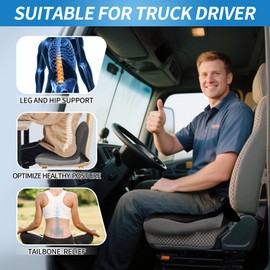 Nextexplore Memory Foam Seat Cushion for Truck Drivers with Adjustable Strap Ergonomic Car Seat Cushions for Driving, Chair Cushion for Back Pain，Lumbar Support & Sciatica Relief for Driving Long