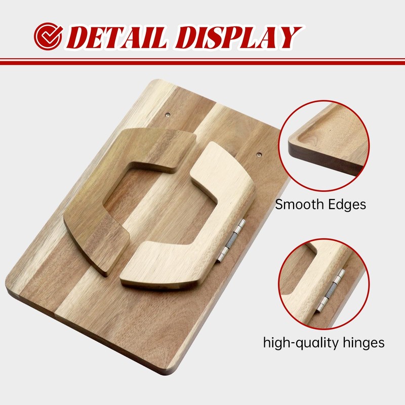 Couch Arm Table, Acacia Wood Sofa Arm Tray Clip on