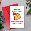 CGBRkakkoii Funny Christmas Card for Men, Humorous Taco Xmas Love