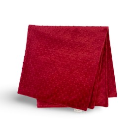 MEG ORIGINAL Crimson Red Minky Dot Baby Blanket, Unisex/Gender Neutral, Super Soft Blanket for Baby Boys and Girls (Big Kid (34 x 54 inches))