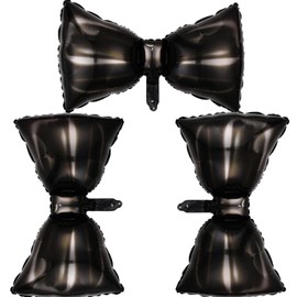 HADCKJA Bow Tie Balloons Father's Day Balloons Big Black Bow Tie Balloon for Father's Day Party Decorations Fathers Day Decor Supplies Ballons Arch Kits Party Balloon Sets 3pcs