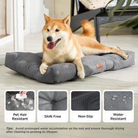 Bedsure Dog Bed Medium Size Dogs - Washable Pet Bed Mattress with Oxford Fabric, Water Resistant Flat Pet Pillow Cushion for Medium Dog Crate, 30x20x4, Grey