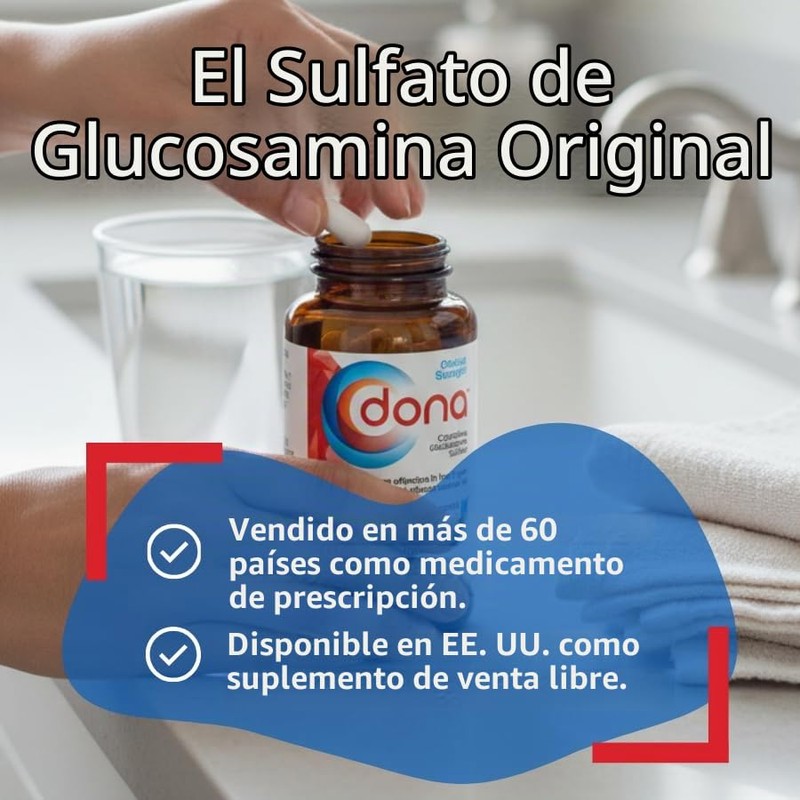 Dona Crystalline Glucosamine Sulfate, 750 Mg, 60 Count