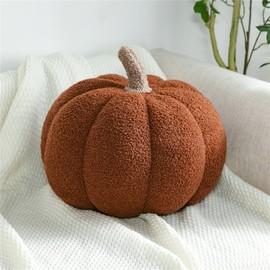 EXQUILEG 3D Plush Pumpkin Decorative Cushion Pillow Birthday Gifts Seat Cushion Decorative Cushion for Children's Room Sofa Decoration (Brown, 30 cm)