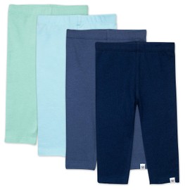 HonestBaby Multipack Leggings Skinny, Flare and Cargo Pants Organic Cotton for Infant Baby Girls, Toddlers, Little Kids, Green Ombre, 3T