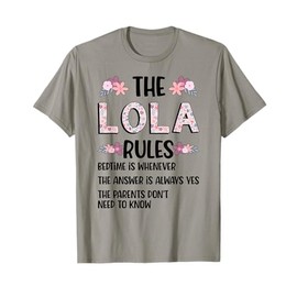 Lola Grandma Rules Lola Grandmother T-Shirt