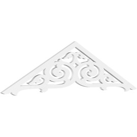Ekena Millwork GPP072X018X100ATH Athens Architectural Grade PVC Gable Pediments, 72"W x 18"H x 1"P (6/12) Pitch