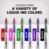 EYEYE 0.7mm Rollerball Pens Fine Point, 6 Pack of Pen