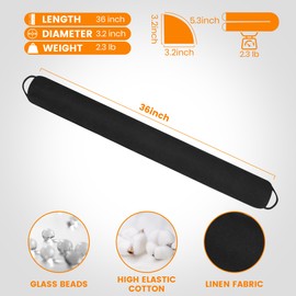 TORRAMI Under Door Draft Stoppers 36 Inch, Heavy Triangle Stop Draft Block Cold Air/Wind/Breeze Noise Blocker Door Sweeps Weather Stripping Bottom Seal Black