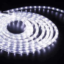 200ft LED Rope Lights Outdoor, 1440 LED Flexible Tube Lights with 8 Modes, Waterproof LED Rope Lighting for Outside, Garden, Patio, Bedroom, Party, Pool, Fences, Indoor Outdoor Decoration (White)