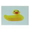 Ambesonne Rubber Duck Cutting Board, Yellow Squeak Ducky Toy Fun