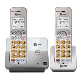 AT&T Teléfonos inalámbricos, 1 Unidad, 2 audífonos, Plateado