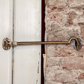 Antikas - High Quality Cabin Hook - Antique Brass Drop Hook Ship - 21cm