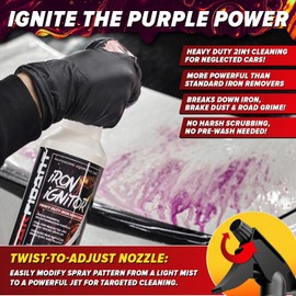Iron Ignitor - Iron Remover for Car Detailing – Decon Spray, Pulls Out Brake Dust, Rust & Fallout - Contaminant Removal for Car Paint & Wheels, pH Neutral Formula - 32 fl. oz.