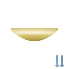 HEVSTIL 4-Pack Drawer Pulls, 2-1/2" Hole Centers Nordic Simple Drawer Cabinet Wardrobe Crescent Handle,Gold