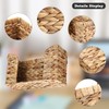 BSTKEY Natural Water Hyacinth Paper Towel Holder, Hand Woven Folded