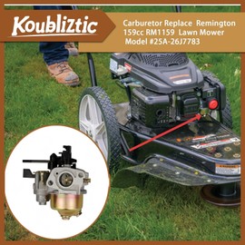 Carburetor Kit Replacement for Remington 159cc RM1159 Trimmer Lawn Mower Compatible with Model# 25A-26J7783