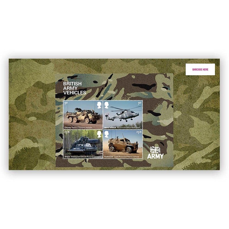 British Army Vehicles Stamp Presentation Pack 2021