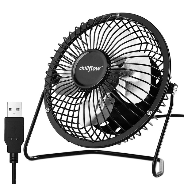 Mini USB Fan Desktop Home Office 360° Rotation Brushless Motor