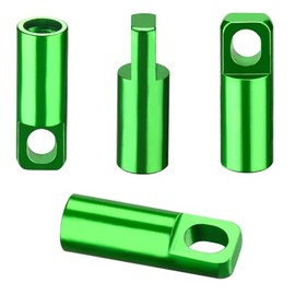 Green Bike Presta Valve Caps Aluminum Tubeless Bike Air Tire Caps Valve Stem Covers with Valve Core Removing Function-Used on Presta/French Valves for MTB Mountain Bike, Road Bike, Bicycle (4 Pack)