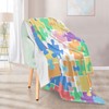 Blueangle Jigsaw Puzzle Throw Blanket Super Soft & Warm, 50x60