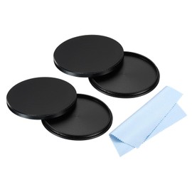 PATIKIL 55mm Lens Cap, 2pcs Camera Lens Cap Cover Universal Lens Filter Stack Cap Front Metal Protective Case Cover with Cleaning Cloth for Photography Camera Filter