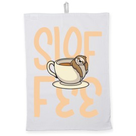 Hippowarehouse Sloffee Tea Towel Eco Printed Dish Cloth Kitchen accessory 50cmx70cm 100% Cotton