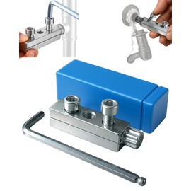 Broken Valve Thread Extractor, Broken Pipe Extractor Tool, Multifunctional Easy Out Pipe Extractor Set for Damaged Faucet Water Pipe Remover (1 Set, 1/2", 3/4" Compatible)