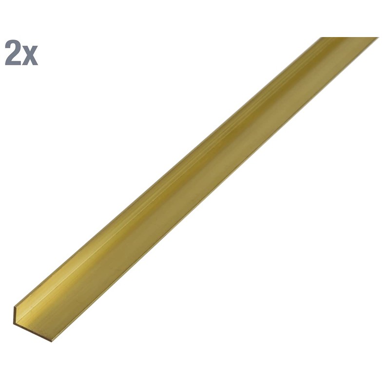 Alberts 497569 Angle Profile Brass 1000 x 20 x 15