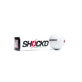 SHOCK'D Golf Balls New SHOCK'D Golf Balls 3-Ball Sleeve White - Orignal - Red