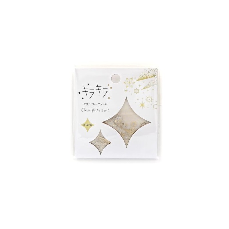 World Craft KFS-001 Shootingstar Seal, Sparkling Clear Flake Seal, Gold