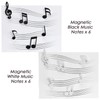 12 Pieces Music Note Magnets, Black & White Magnetic Musical