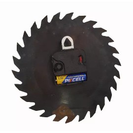 Handmade Carpenter tools 7 1/4" REAL Saw Blade Clock hand crafted