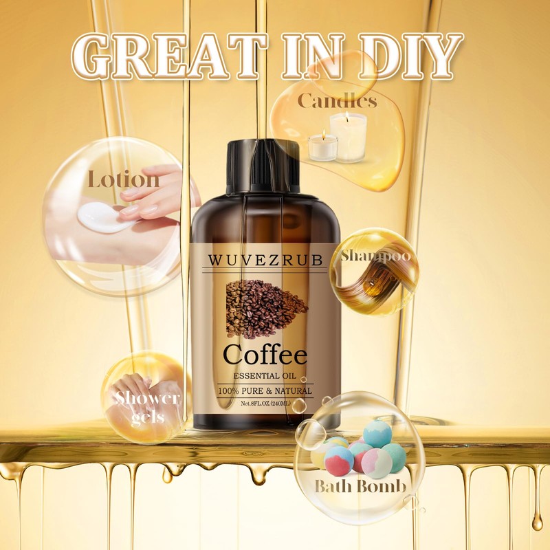 Wuvezrub Coffee Essential Oil 240ML - 100% Pure and Natural