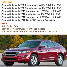 APESER Compatible with Honda Accord Door Panels Armrest Lid 2008-2012,2 Pcs PU Leather Door Panel Armrest Cover for Accord Sedan EX/EX-L/LX/LX-P/SE Front Door Panel(Beige)(NOT Fit for Coupe Model)